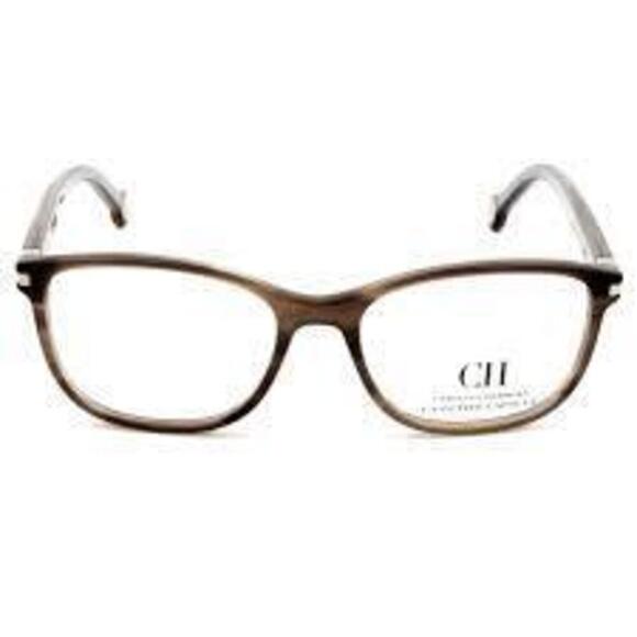 NWT Carolina Herrera VHE774L Brown Cat Eye 50mm Eyeglasses